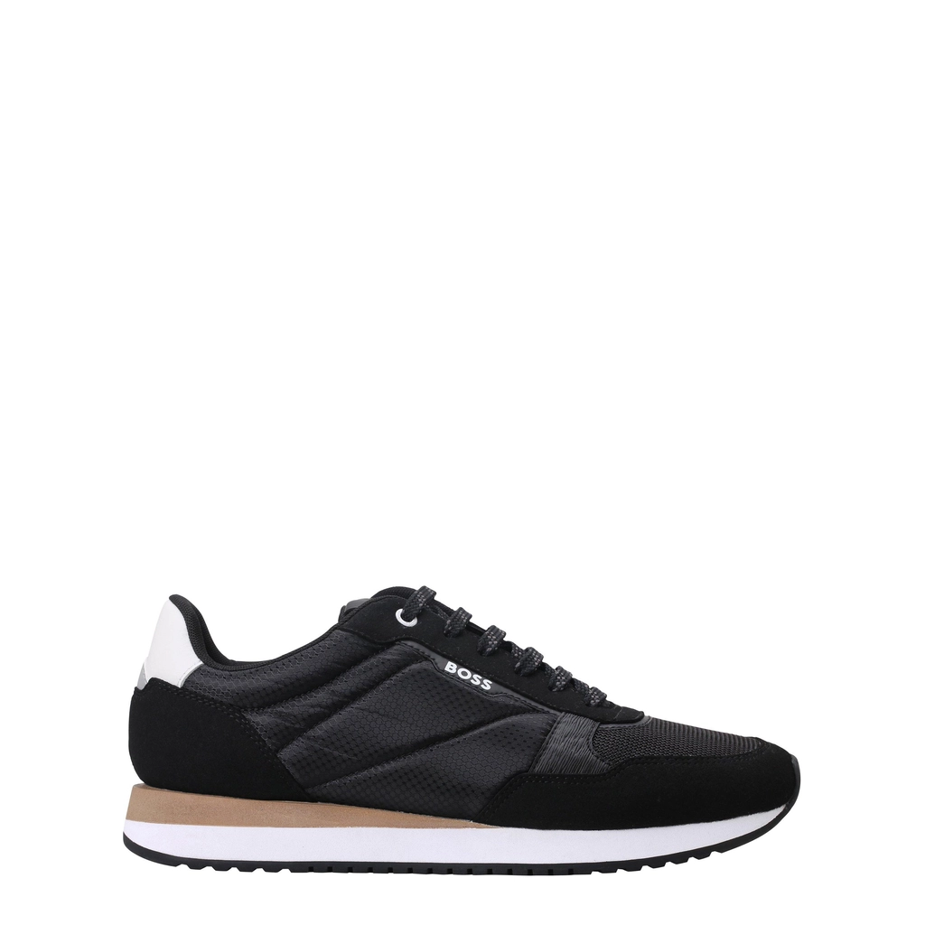 Hugo Boss Kai Runner Style Trainer - Black/Gld 001